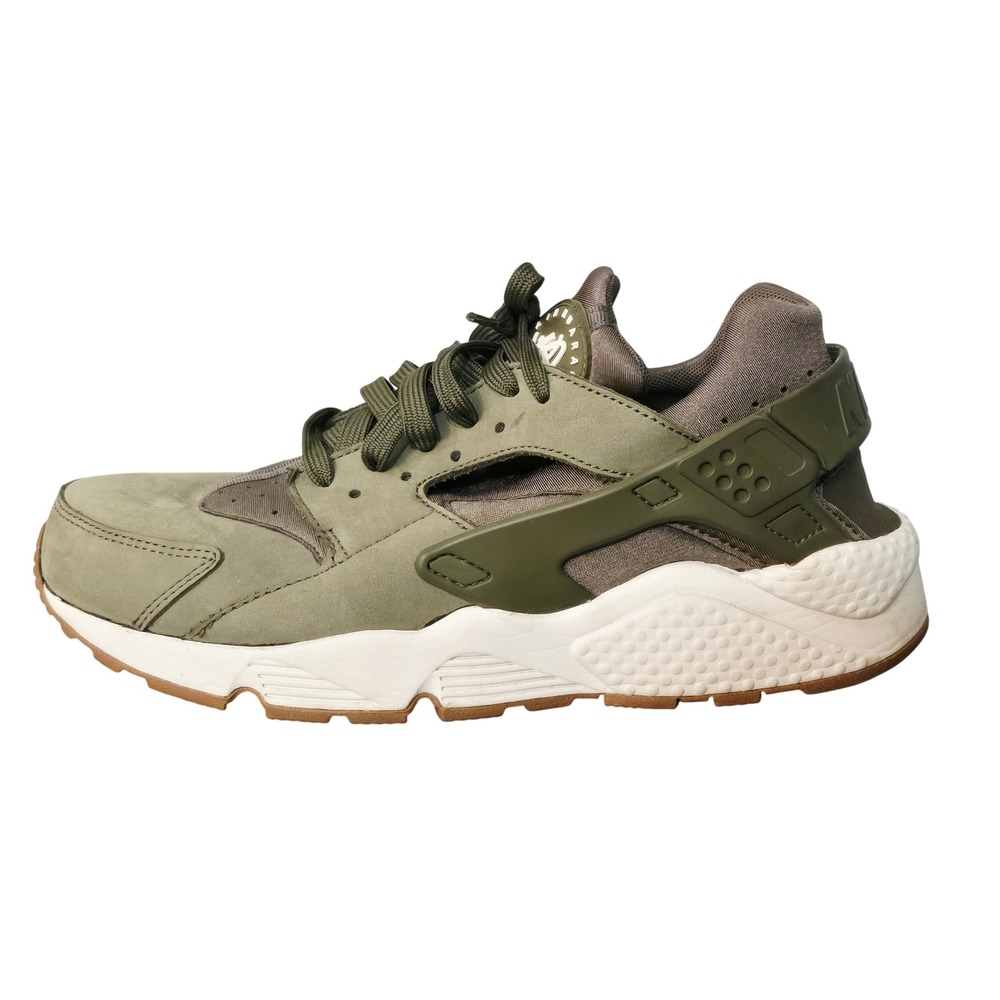 Nike Air Huarache Olive Green Khaki Sneakers 318429-201 Womens 9.5